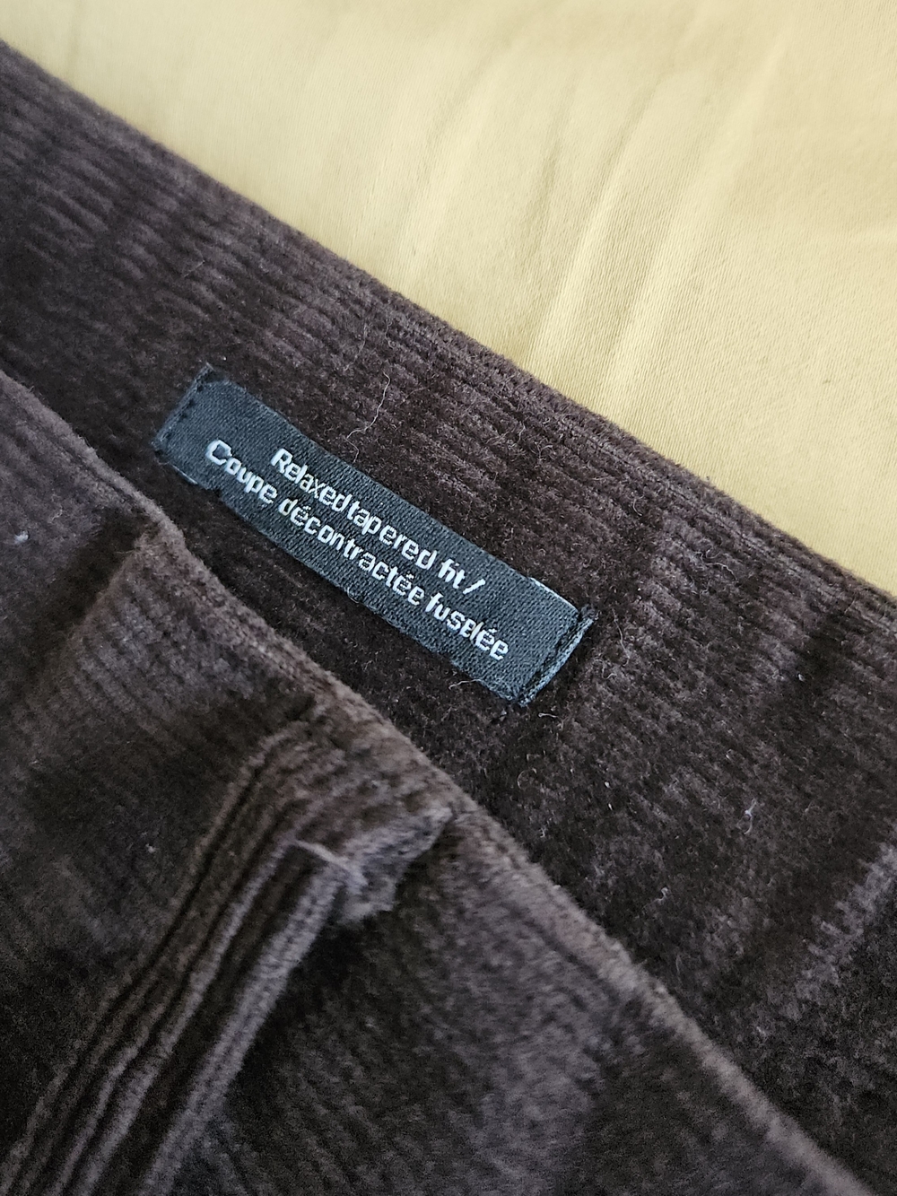 Frank & Oak Men's Corduroy Pants in Dark Brown - Picture 3 of 7